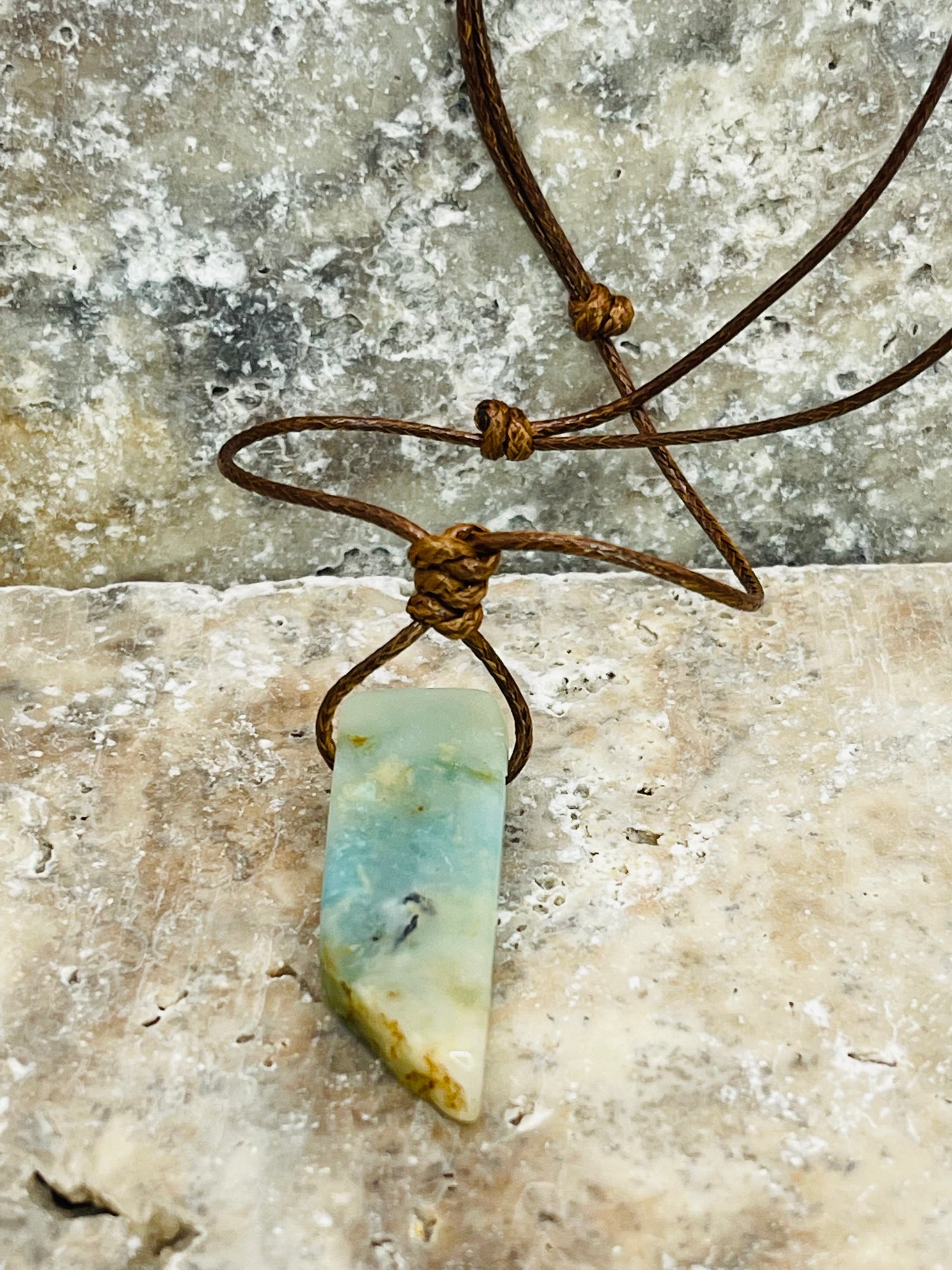 Raw Stone Pendant Necklace