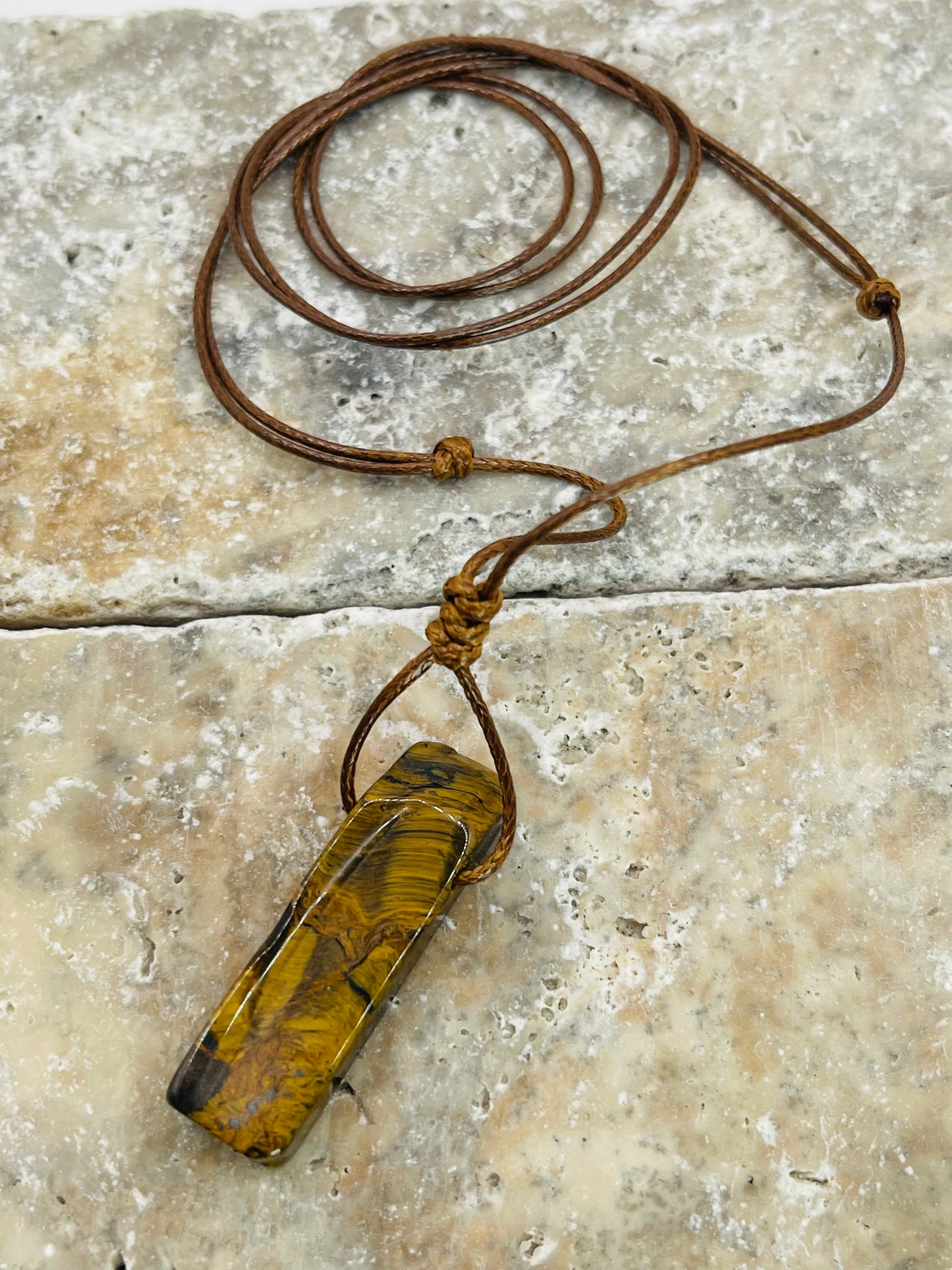 Raw Stone Pendant Necklace