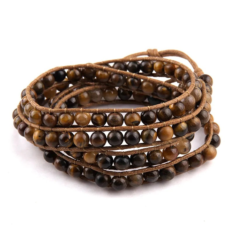 Natural Agate Wrap Bracelet