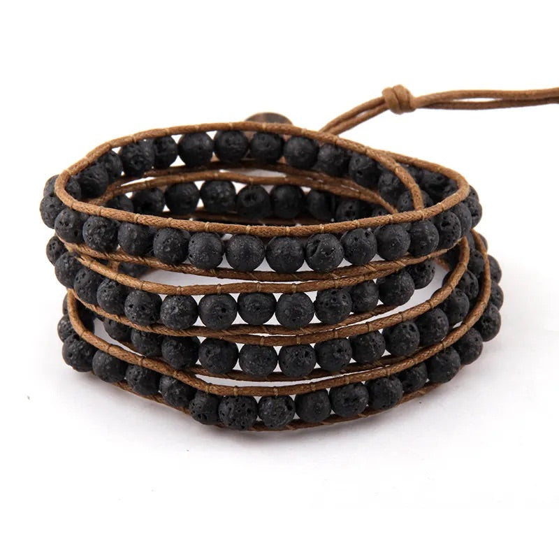 Natural Agate Wrap Bracelet