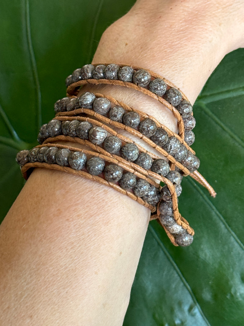 Natural Agate Wrap Bracelet