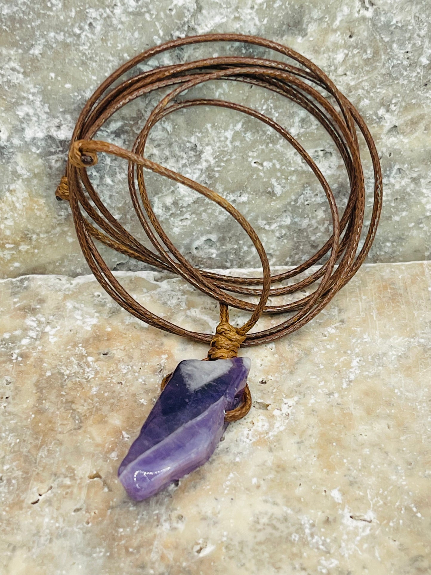 Raw Stone Pendant Necklace